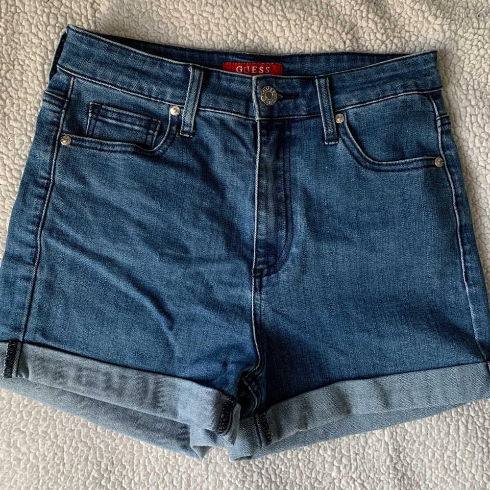 Guess jean shorts.